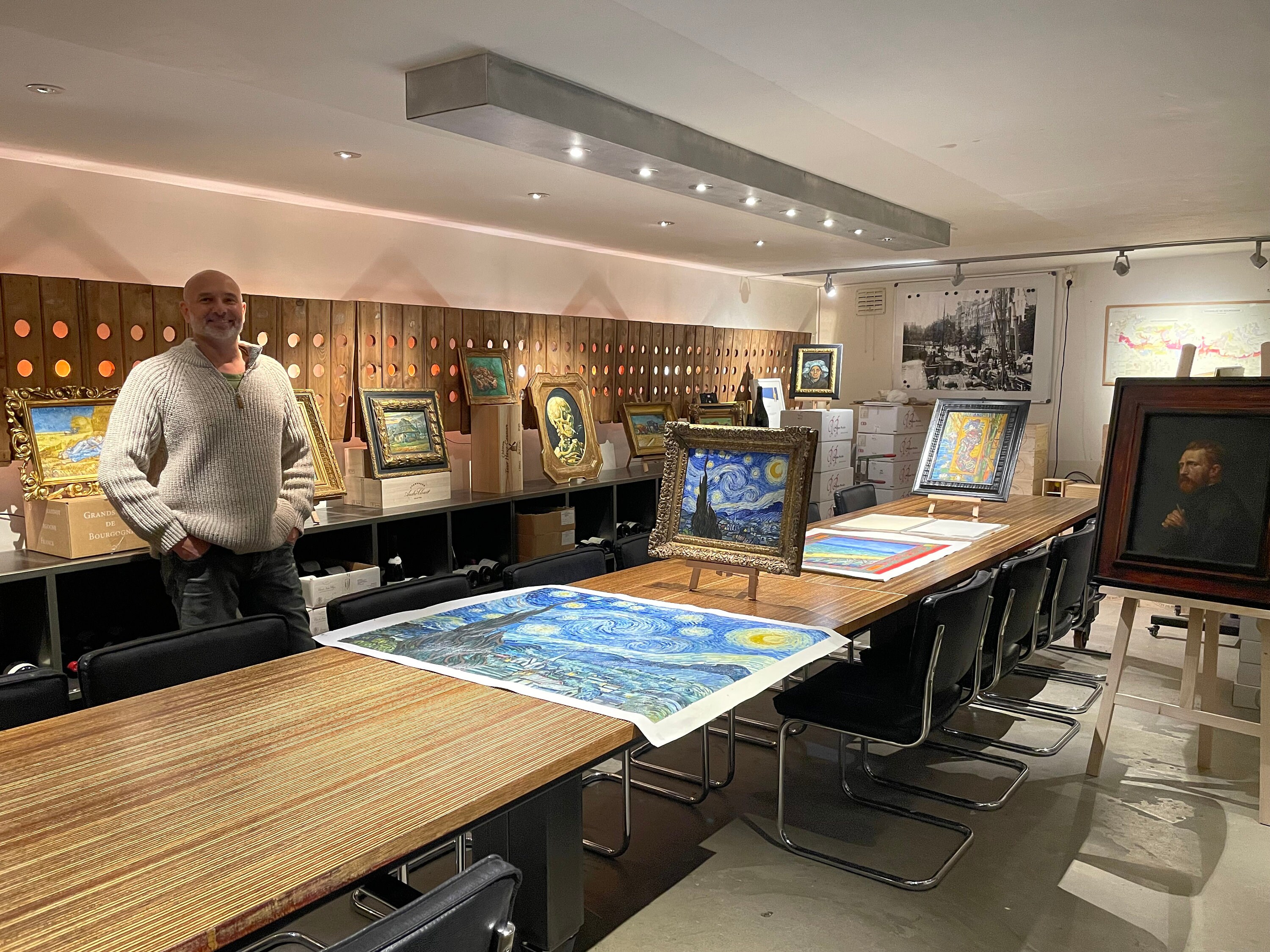 雨の中の橋、ゴッホの複製、キャンバスに手描きの油彩 - Etsy 日本