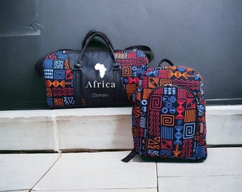 Duffle bag, African bag, Leather bag, Shoulder bag, Traveling bag, Journey Bag, Ankara bag, Africa duffle bag, leather bag, Shoulder bag