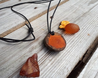 Wooden pendant. Talisman. Amulet. Eco friendly.