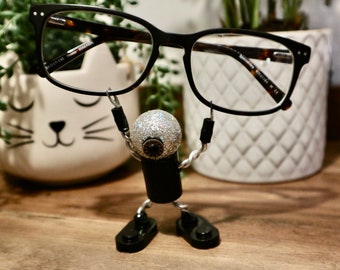 Recycled Tech Parts Robot Sculpture – Geek Desk Accessory