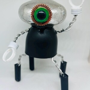 Computer Geek Robot sculpture - A perfect gift for nerds and sci-fi lovers alike made from recycled tech parts! Robot: Atlantis