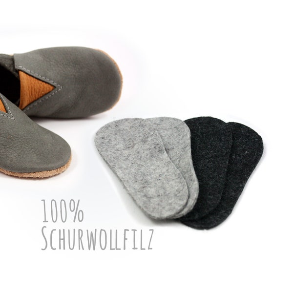 Wollfilzsohlen eingenäht, warm, weich, Wolle, Filz, Krabbelpuschen Babyschuhe