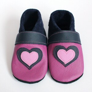 Leder Krabbelschuhe minifuß914, Hausschuhe für Kleinkinder, Babyschuhe aus weichem Leder für süße Minifüßchen. Bild 2