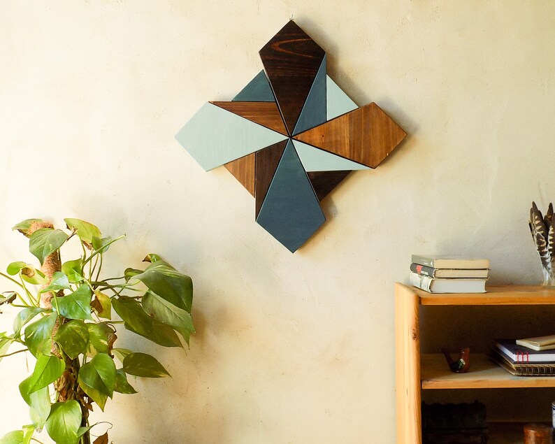 Wall Sculpture Art Modern Wood Wall Decor Geometric Wall Etsy