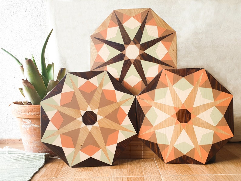 Wood wall decor boho art bohemian wall art wood modern Etsy