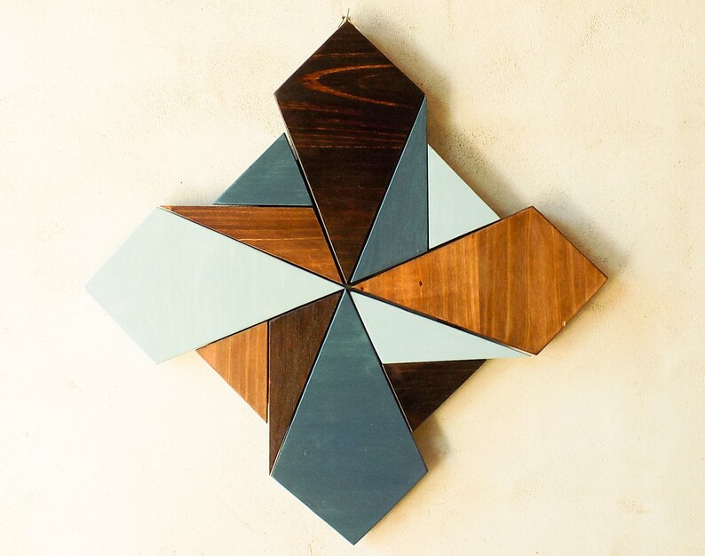 Wall Sculpture Art Modern Wood Wall Decor Geometric Wall Etsy