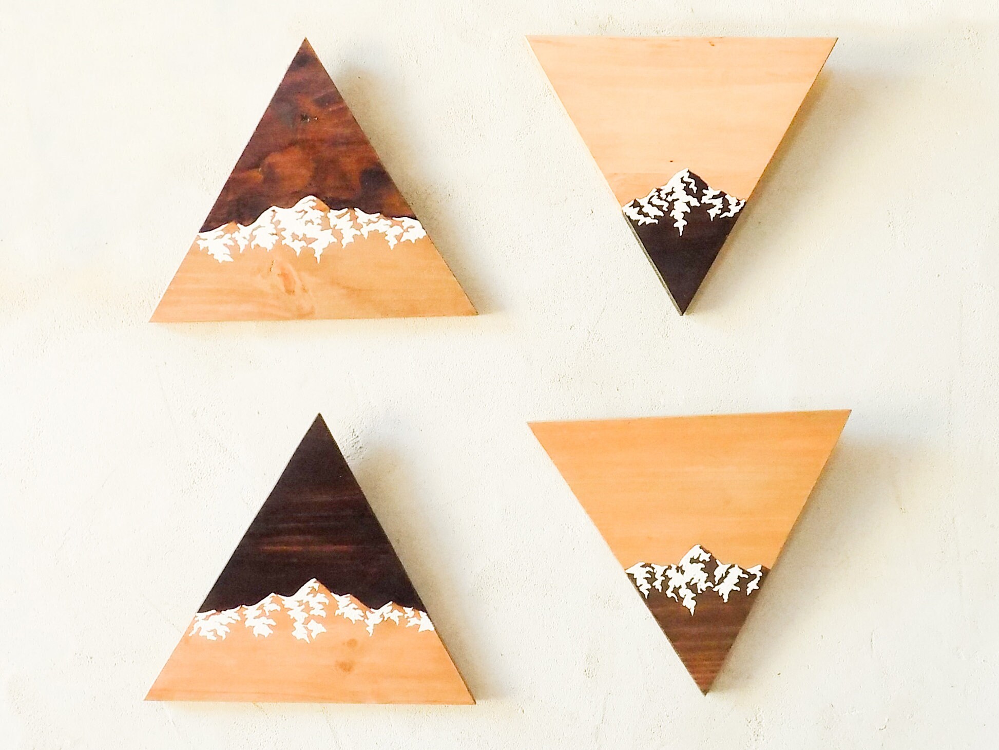 Mixed Media & Collage Other Assemblage Wooden Geometric Triangle Art