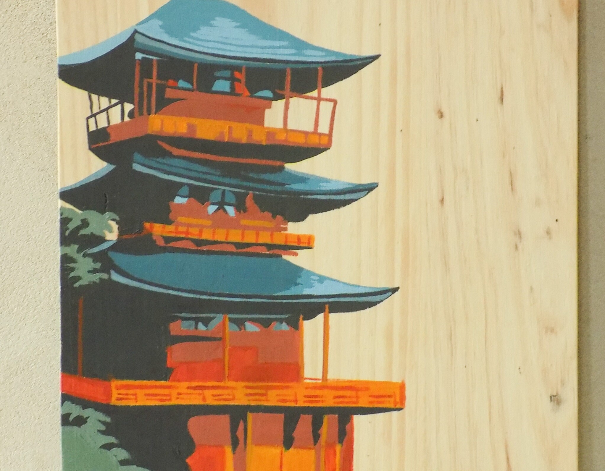 Modern Japanese Art Wood Wall Art Set of 2 Japanese Gifts Etsy Ireland