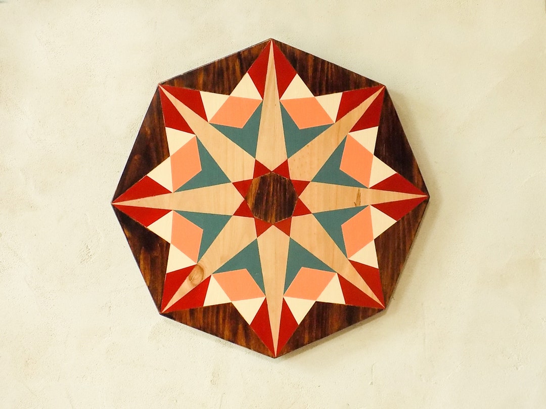 Aztec Wood Wall Art Ethnic Wall Decor Geometric Wood Art Etsy