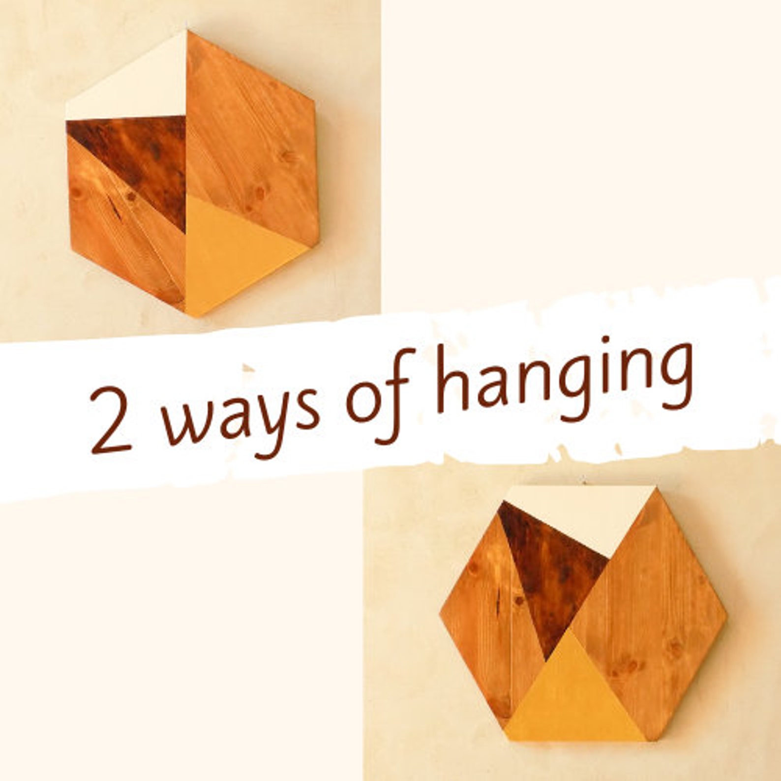 Geometric Wood Wall Art Above Bed Abstract Wall Art Set 2 Etsy