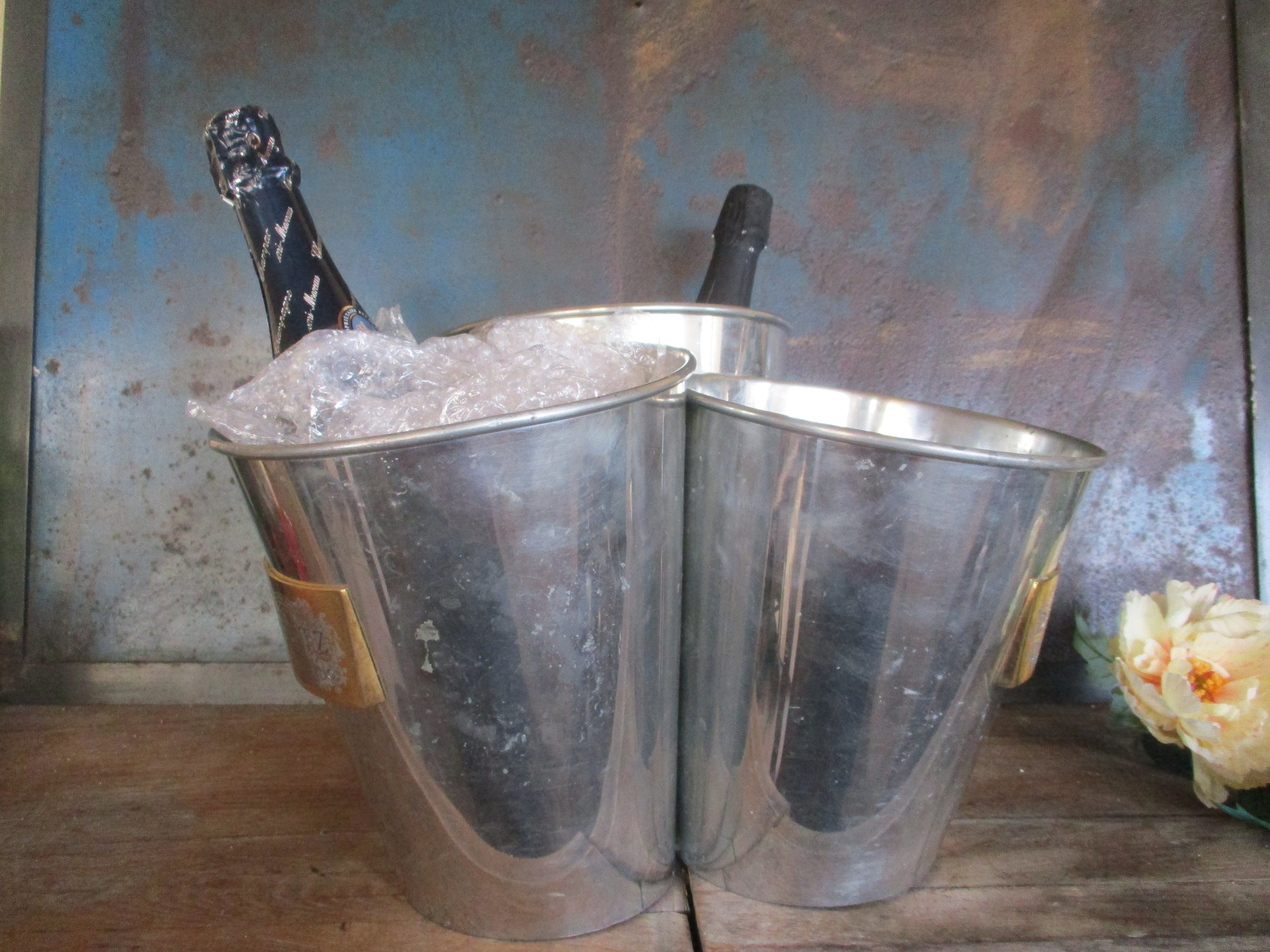 ANCIEN SEAU A Champagne Deutz Ay France Alu Deco Table EUR 20,00 - FR