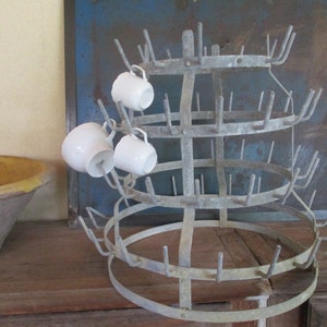 CONICAL Design Antique French DRYING RACK Metal Zinc Kitchen Wine ...