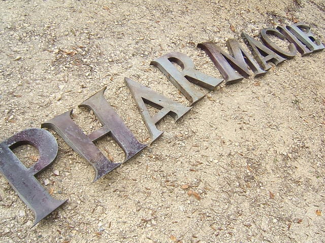 Incroyable Zinc Français Antique Shop Signe Pharmacie Patine Fabuleux Ca 1920