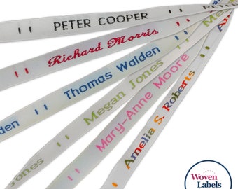 72 x Woven Sew-on Name Tapes / School Labels / Name Tags/ School Uniform, Nursing Home Labels