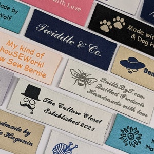 Personalised Essential Woven Sewing Labels for Sewing, Knitting, Crafts and Small Businesses image 1