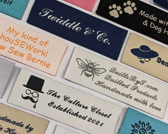 Personalised Essential Woven Sewing Labels for Sewing, Knitting, Crafts and Small Businesses!