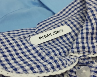 Printed Iron on Name Labels  -  Name labels perfect for school, daycare and nursing homes. Easy Iron-on Labels.