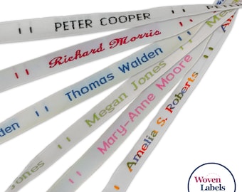 Woven Sew-on Name Tapes / School Labels / Name Tags/ School Uniform, Nursing Home Labels