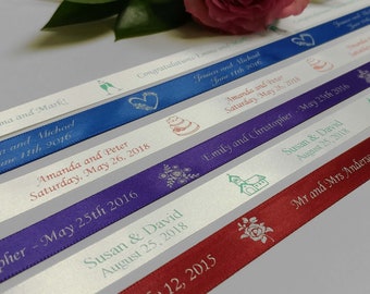 Personalised Satin Ribbon - Customised for Favors and Gifts