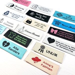 Personalised Essential Woven Sewing Labels for Sewing, Knitting, Crafts and Small Businesses image 2