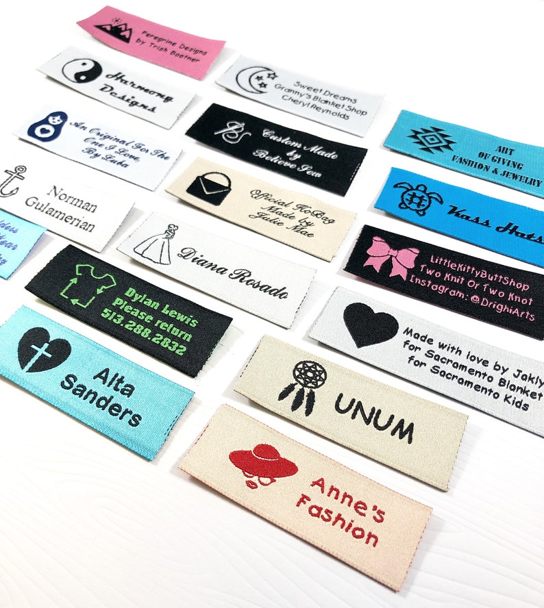 Personalised Essential Woven Sewing Labels for Sewing, Knitting, Crafts and Small Businesses image 2