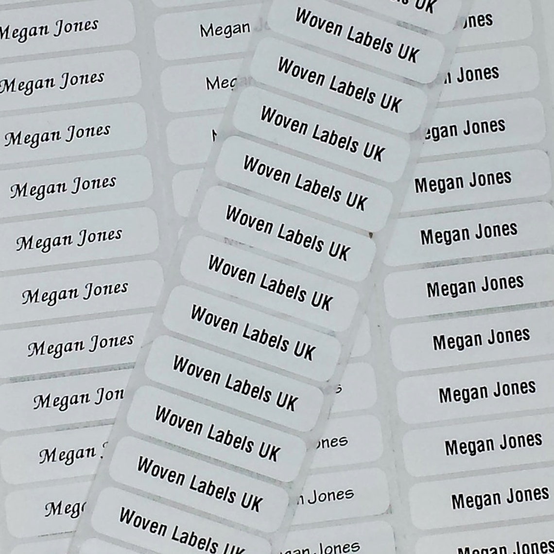 Printed Iron on Name Labels Name Labels Perfect for School Etsy