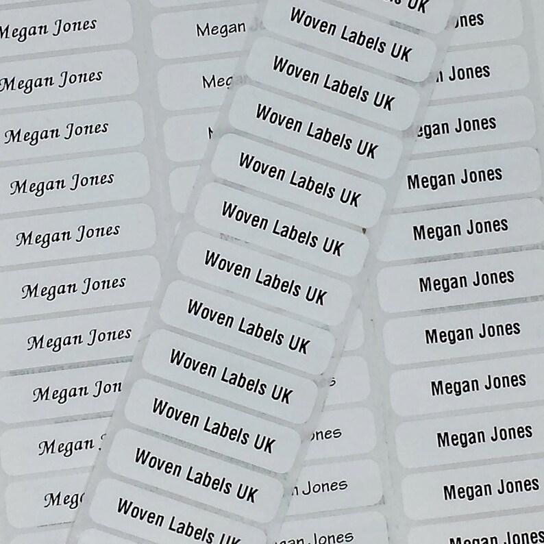 Printed Iron on Name Labels Name Labels Perfect for School Etsy
