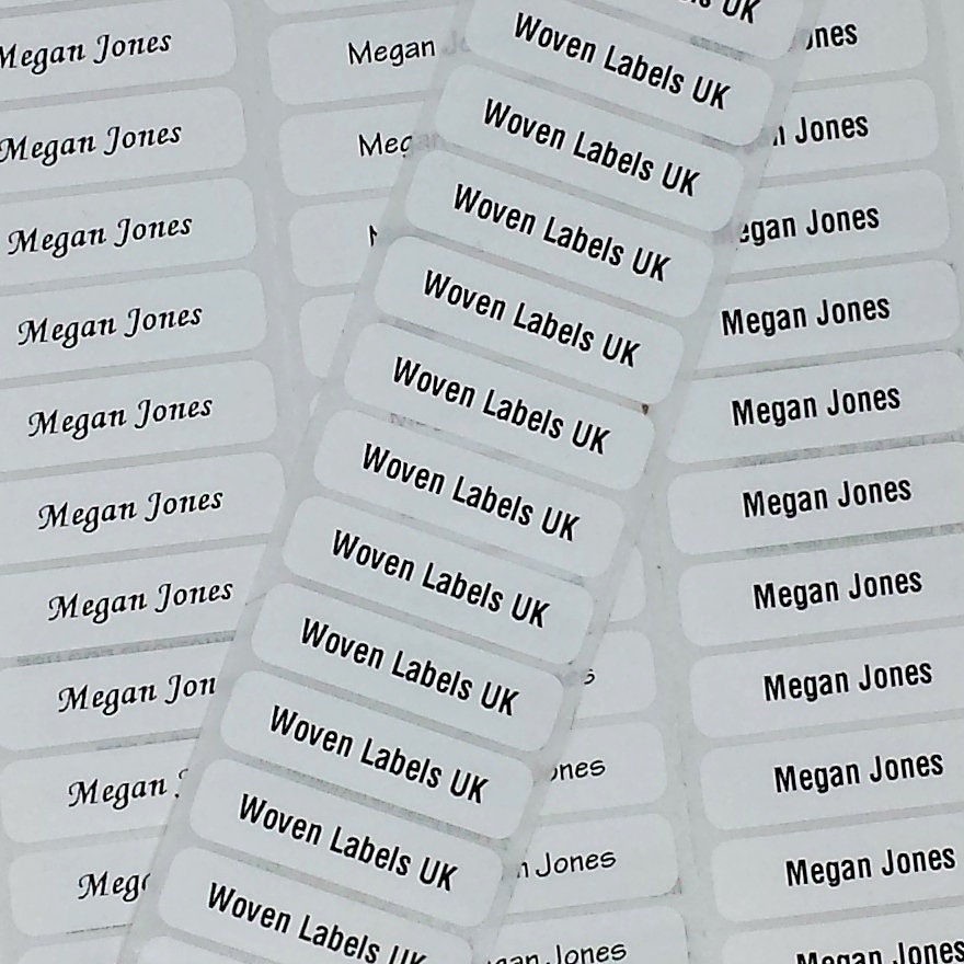 Printed Iron on Name Labels Name Labels Perfect for School - Etsy