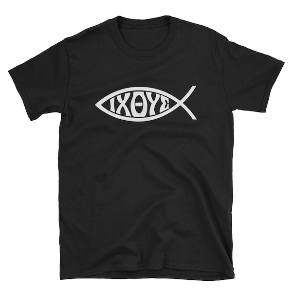 Ichthys or Ichtus IXOYE Christian Fish T-Shirt