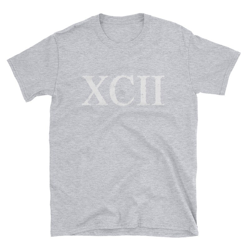 Roman Numeral 92 XCII Tshirt Etsy