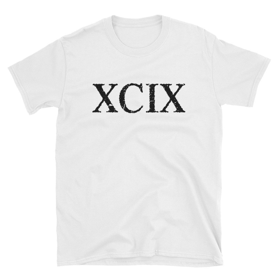 Roman Numeral 99 XCIX T-shirt - Etsy