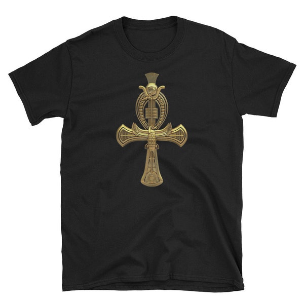 Gold Ankh Egyptian Cross T-Shirt
