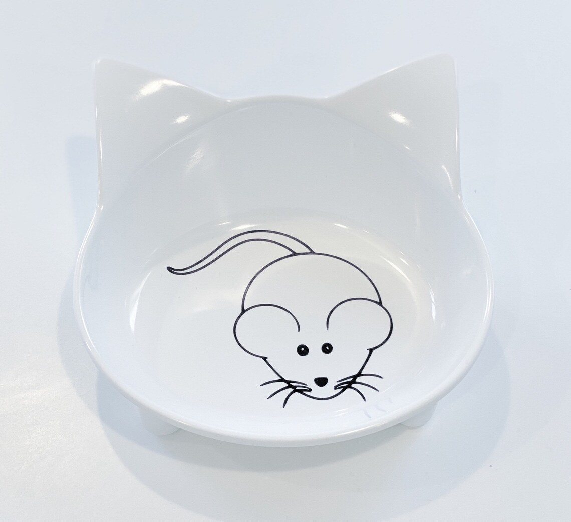 Cat Bowl Pet Food Bowl Cute Funny Cat Gift Pet Bowl Pet Feeder Etsy