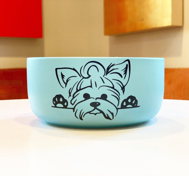 Ceramic Dog Bowl Pet Food Bowl Cute Funny Dog Gift Ceramic Pet Etsy