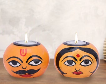 Ladka Ladki Set Tealight Holder, Wedding Gifts, Indian Return Gifts, Party Favors Gift, Wedding Return Gift, Wedding Decoration Indian Decor