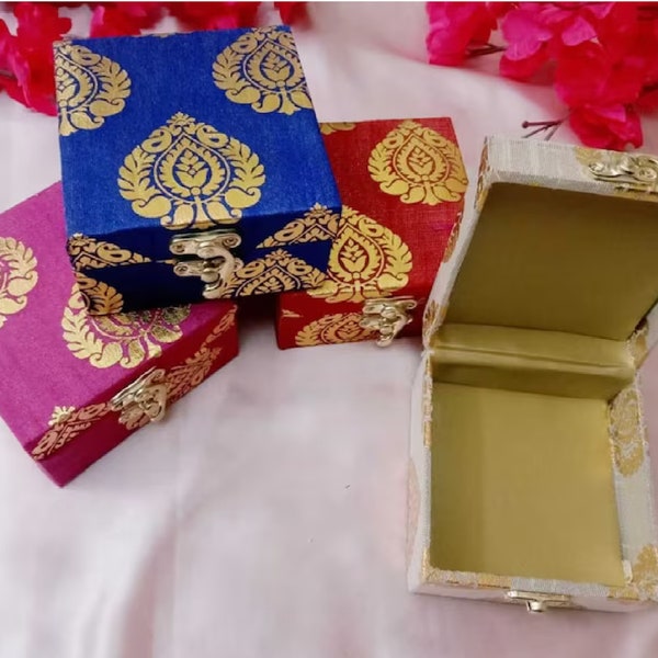Indian Sweet Box, Empty Gift Box, Wedding Favors Party Favors Return Gift Box Brocade Design Shagun Box Bridesmaid Gift Box Diwali Gift