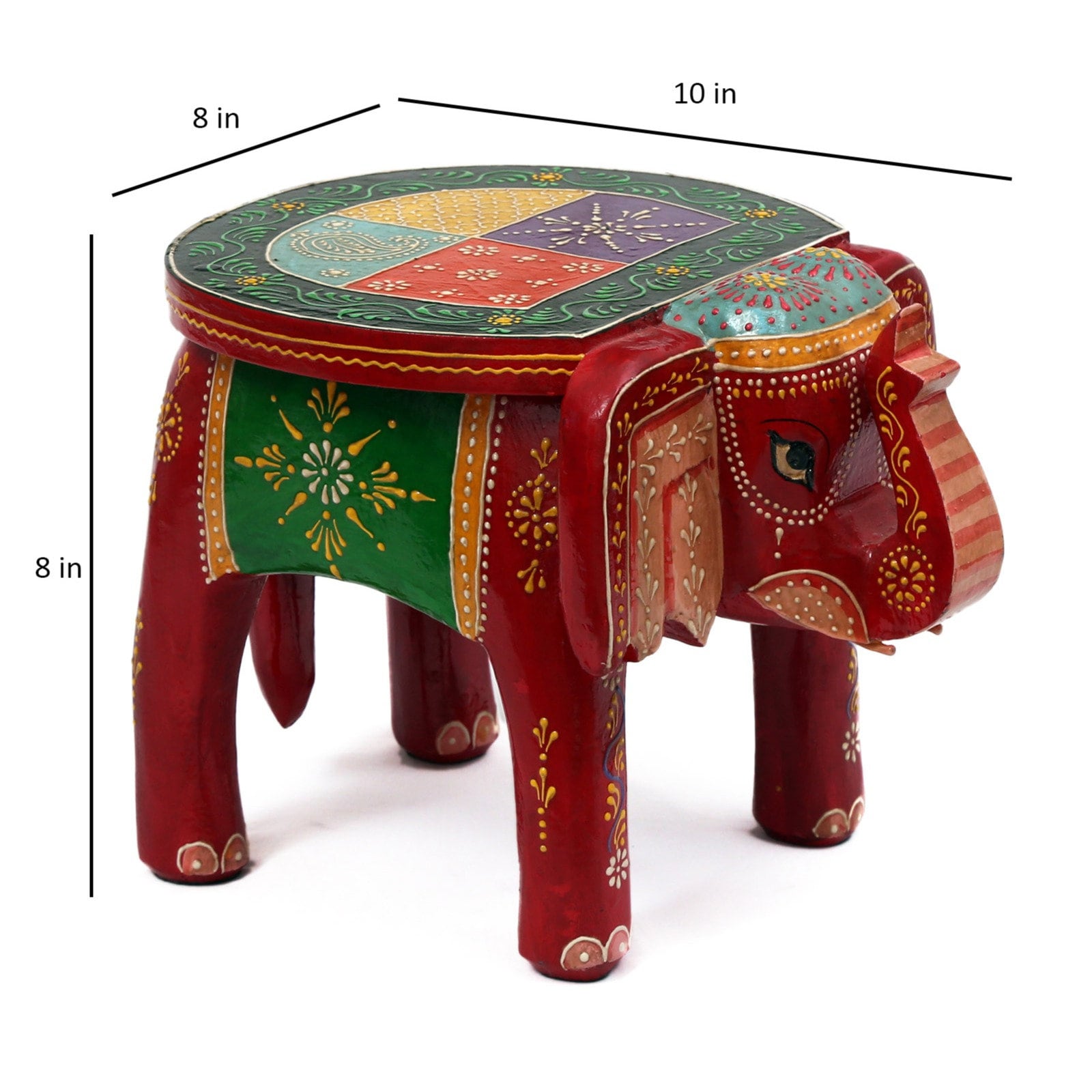 Wooden Elephant Stool Elephant Table Decorative Stool Wooden Stool Room