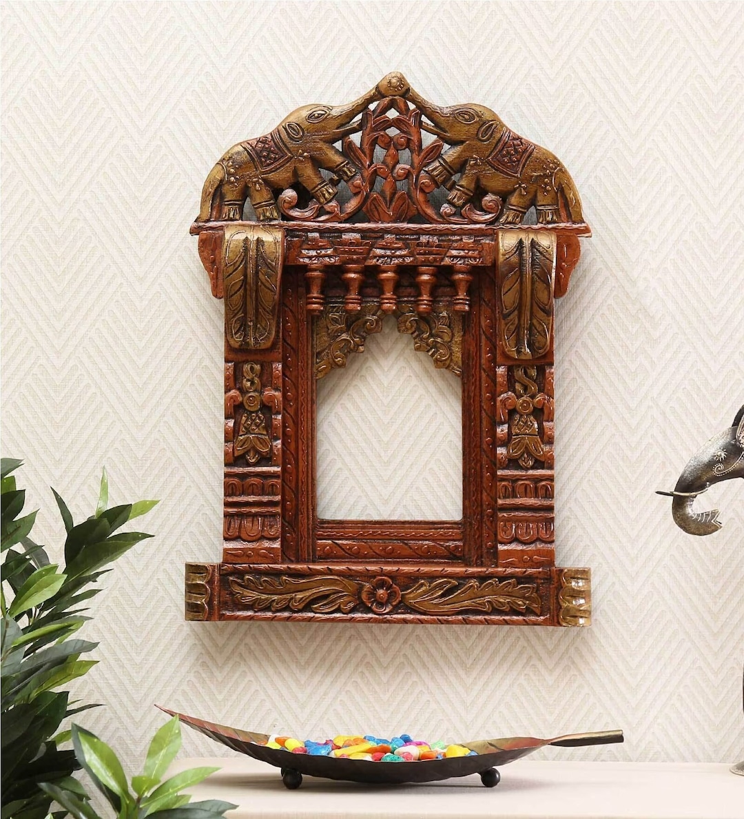 Wooden Jharokha Wall Decor Rajasthani Style Hand Carved Jharokha Wall ...