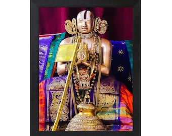 Namperumal Photo Frame. Srirangam Deity God Picture Wall Hanging Delivered Duty Paid For USA