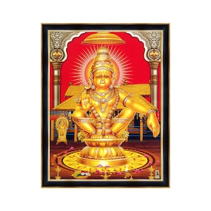Sabarimala Hills Ayyappa Swamy Foto incorniciata, eterno dio celibe del Kerala