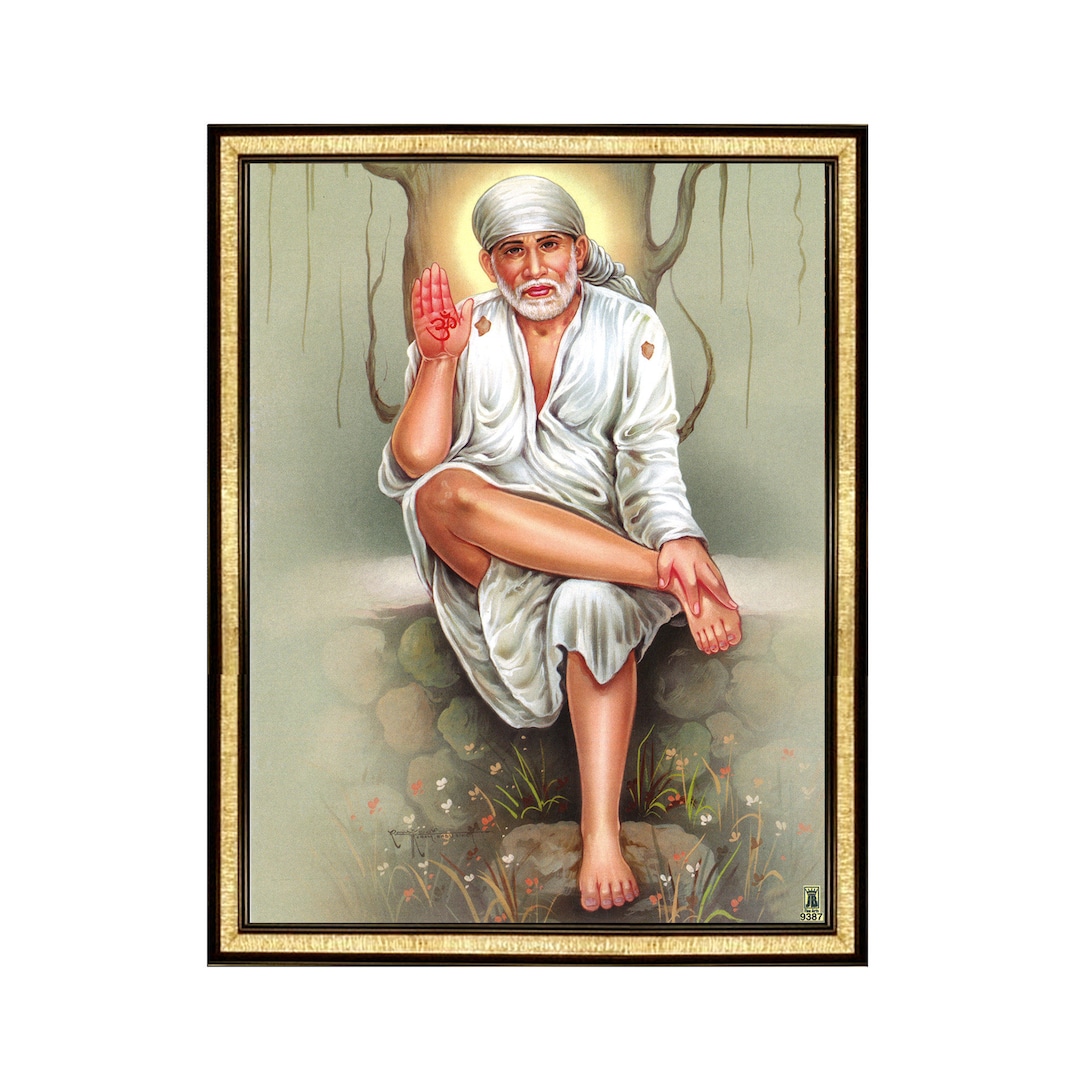 シルディ・サイババのフォトフレーム、インド以外のご家庭にもぴったり