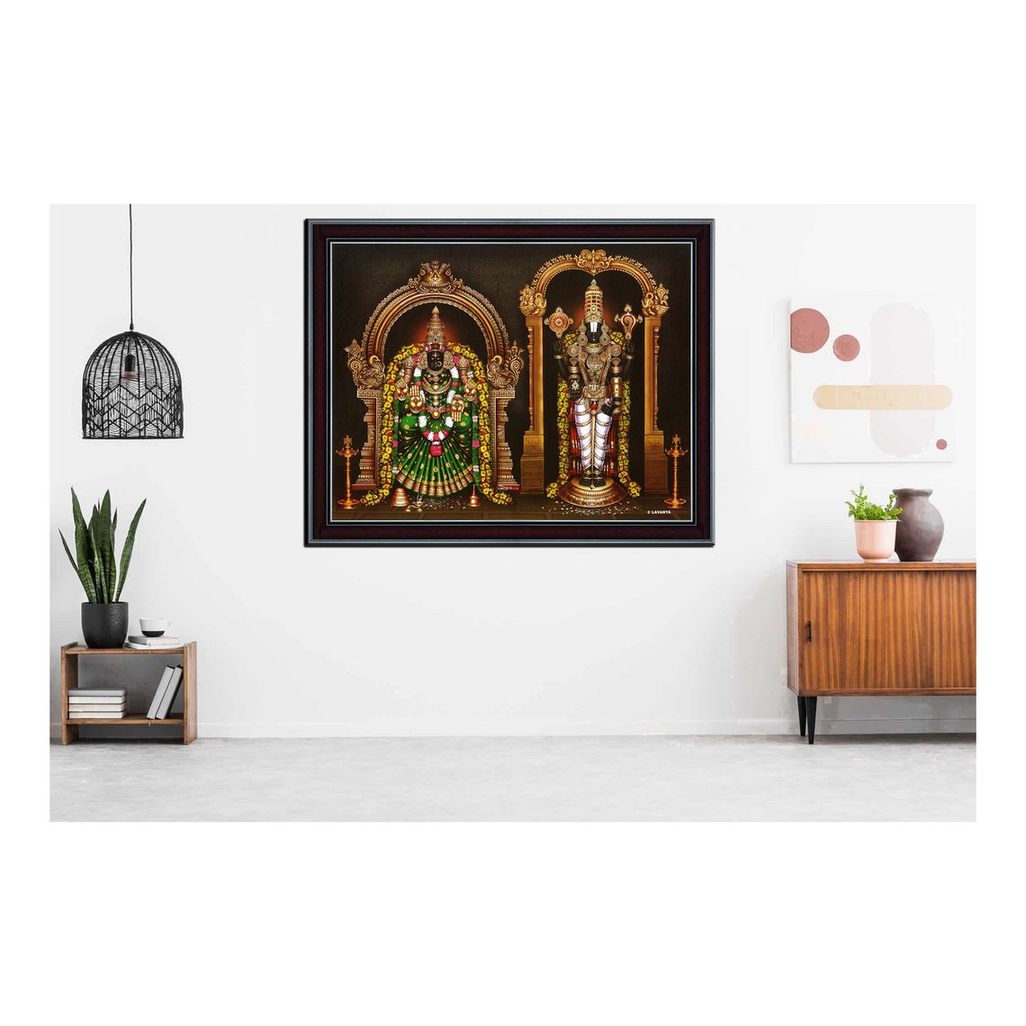 Thayar Perumal Photo Frame: Hindu Prayer Room Decor Delivered Duty Paid ...