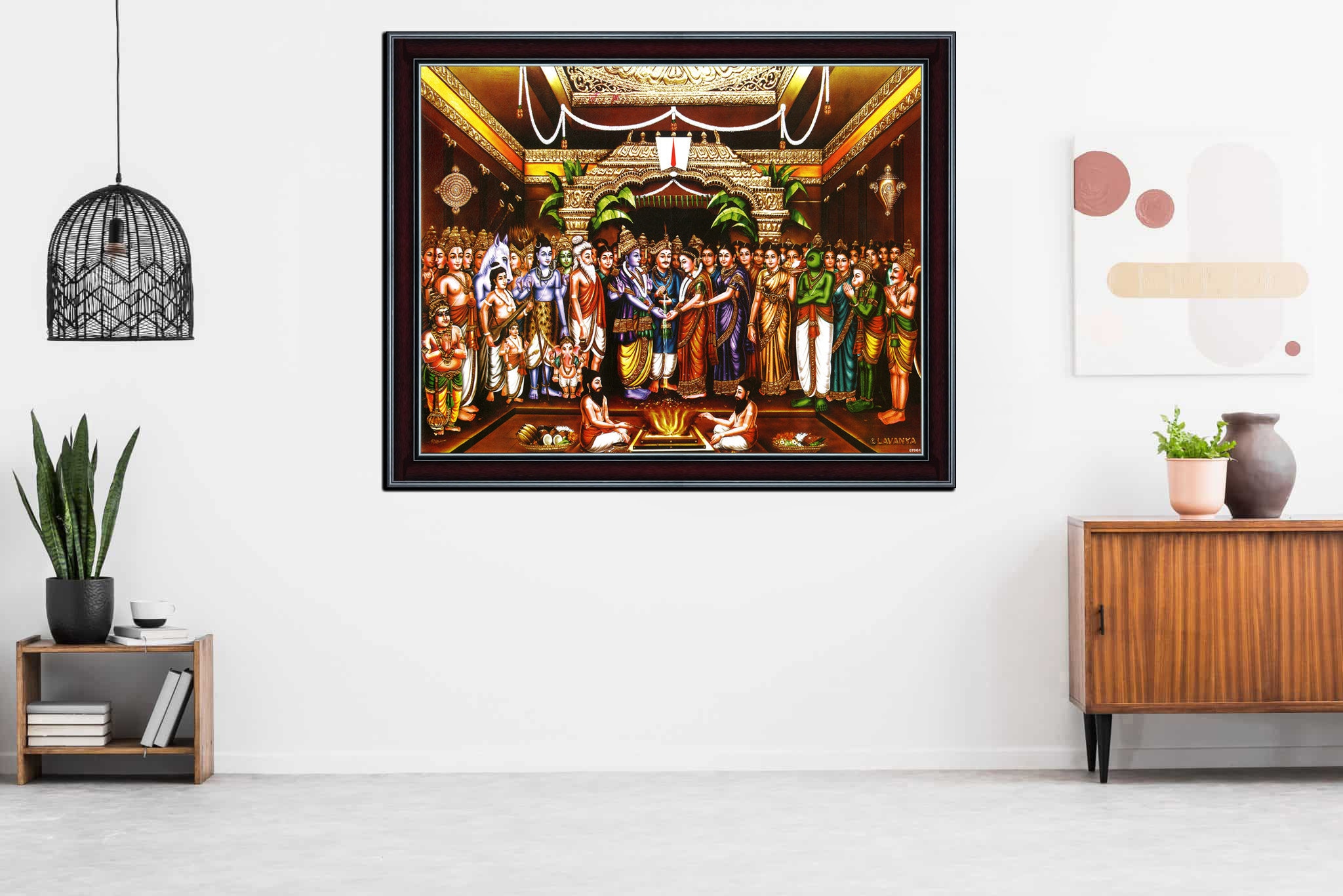 Buy Srinivasa Padmavathi Kalyanam Photo Frame: Lord Balaji Wedding ...