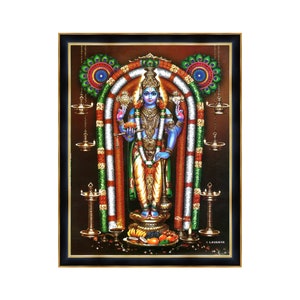 Sri Guruvayoorappan Fotorahmen. Verehrt von Malayalis & Tamil, Shri Krishna In Seiner Kinderform