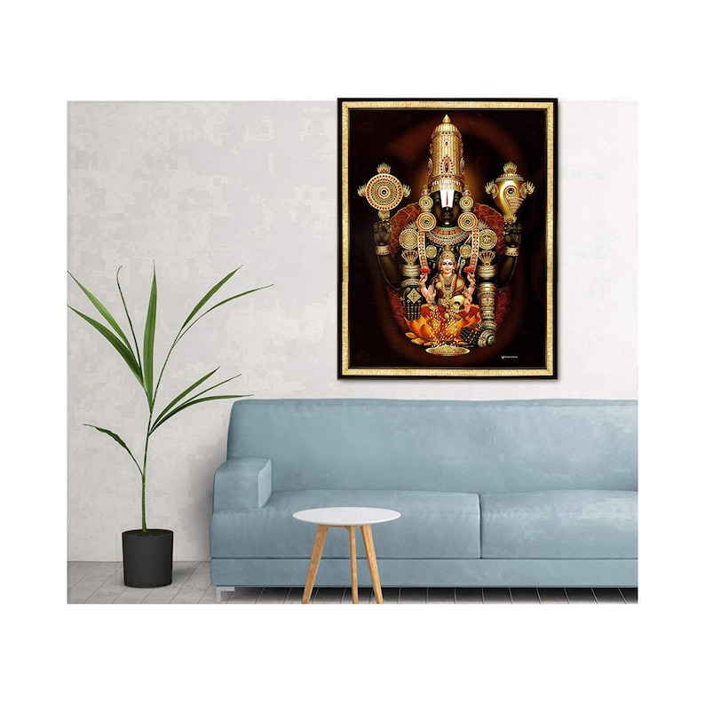Venkateswara (balaji) & Lakshmi Photo Frame: Hindu Home Decor Delivered ...