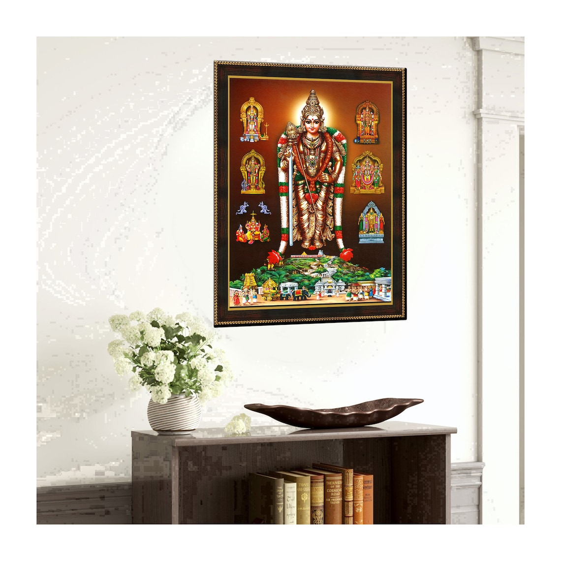 Buy Arupadai Murugan Photo Frame, South Indian God, Delivered Duty Paid ...