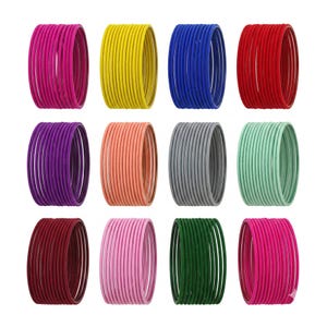 144 Matte Bangles, 12 Sets / Colors, For Guests Haldi Mehndi Sangeet Night