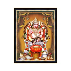 Cornice per foto Sri Kubera. Per Office Puja per attrarre guadagni finanziari