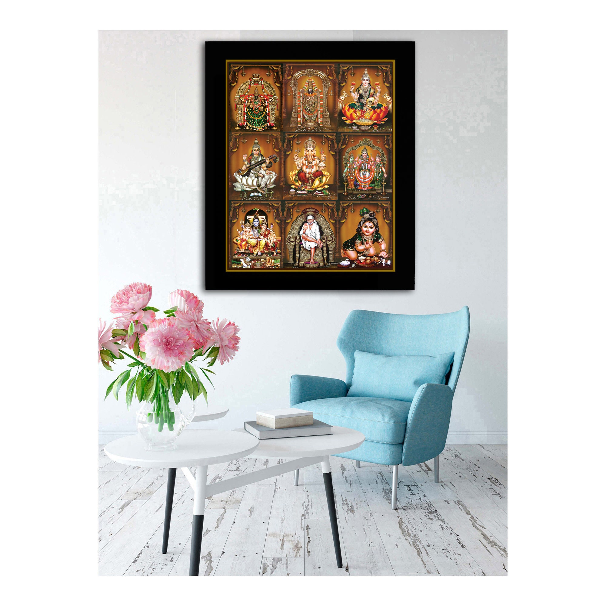 Allinone Religious Digital Photo Frame of 9 God & Goddess Etsy India