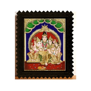 Shivan Family Photo Print With Teak Wood Frame